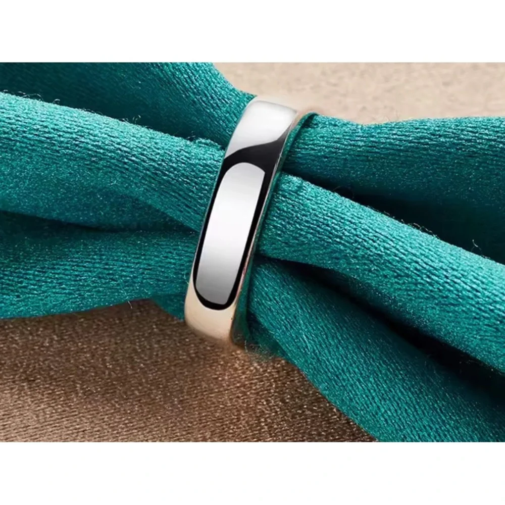 NEW Square 925 Sterling Silver‎ Ring Statement Band Minimalist Jewelry, Size 7
